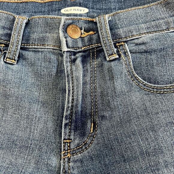 Old Navy Womens Sz 0 Jean Shorts Roll Cuff Blue Denim Mid Rise - Picture 3 of 11